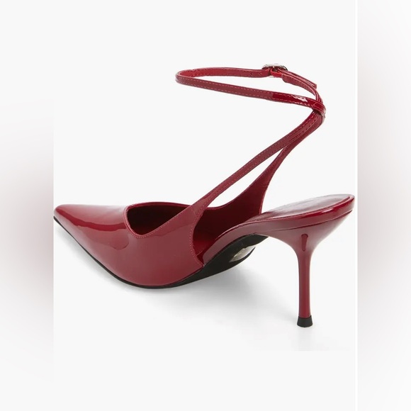 Jeffrey Campbell Executive Ankle Strap Pointed Toe Slingback Pump Size 7 - Picture 2 of 11